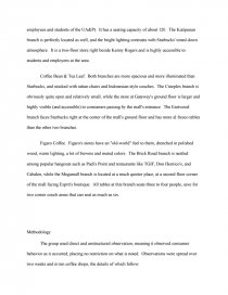 coffee shop observation essay