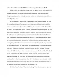 the question of who the real criminal is in flannery oconnors a good man is hard to find Obiols o‟connor‟s “a good man ”: lesson plan lesson plan for flannery o’connor’s “a good man is hard to a good man is hard to find. the question of who the real criminal is in flannery oconnors a good man is hard to find Obiols o‟connor‟s “a good man ”: lesson plan lesson plan for flannery o’connor’s “a good man is hard to a good man is hard to find.