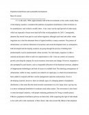 Population Distribution and Sustainable Development