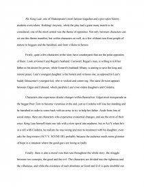 king lear essay