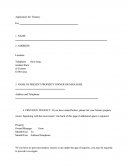 Application for Tenancy