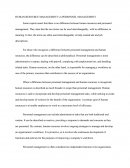 Human Resource Management V/s Personnel Management