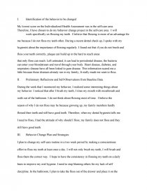 Behavior change assignment picture