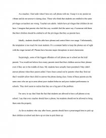 Should Students Be Allowed To Bring Mobile Phones To School Essay