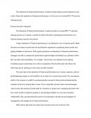 The Statement of Financial Performance Is Based on Data Relating to Past Transactions and Events. Hence the Statement of Financial Performance Is of No Use to an Investorð²ð‚™s Decision Making Process.