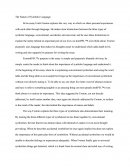 The Nature of Symbolic Language