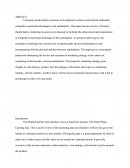 Strategic Marketing Plan