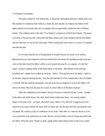 commentary essay