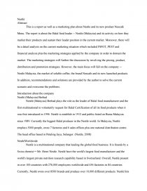 Swot Analisis Nestle Malaysia Research Paper Swot Analisis Nestle Malaysia Research Paper