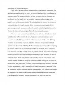 essay on frankenstein