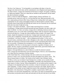 navy core values essay navy core values