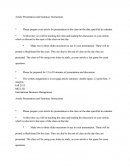 Article Presentation and Summary Instructions