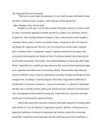discourse community essay