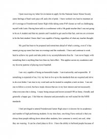 national junior honor society essay requirements