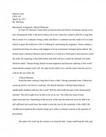 ethical issue essay