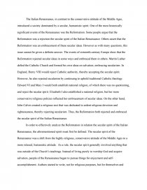 Personal Statement Essay Samples Was The Protestant Reformation A Rejection Or Embracement Of The Zoom Renaissance Essay College Paper Service The Worst Day In My Life Essay also Prescription Drug Abuse Essay Renaissance Essay Essay On The Renaissance Italian Modernism As A Argumentative Essay On Abortion