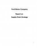 Ford Motor Company: Supply Chain Strategy