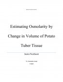 Biology Lab - Estimating Osmolarity by Change in Volume of Potato Tuber Tissue