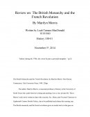 British Monarchy and French Revolution