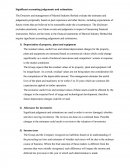 Significant Accounting Judgements and Estimations
