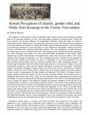 Korean Perceptions of Chastity