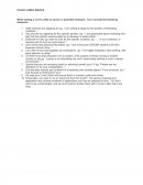 Cover Letter Advice