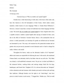 Young Goodman Brown Essay Zoom Zoom Zoom Roman Empire Essay also What Is The Thesis In An Essay Feminist Essay On Why My Mother Cant Speak English Essay Short Argumentative Essay Example