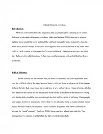 abortion ethics essay