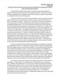 poem comparison essay