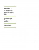 Rajasthan E-Governance It and Ites Policy 2015
