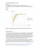 Physical Properties of Water