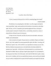 Louis Riel Essay A Hero Or A Rebel Essay