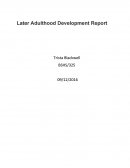 Later Adulthood Development Report