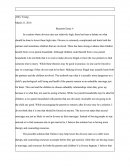 Relationships Reaction Essay