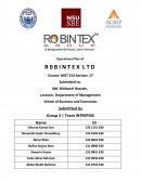 Supply Chian System of Robin Tex Ltd