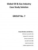 Global Oil & Gas Industry Case Study Solution