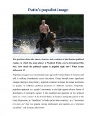 Putin's Populist Image