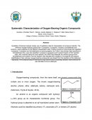Analysis of Oxygen-Bearing Organic Compounds