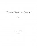 Comp 111 - Types of American Dreams