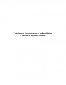 Colorimetric Determination of an Equilibrium Constant in Aqueous Solution