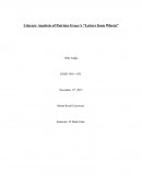 A Literary Anaysis of Patricia Grace's "letters from Whetu"