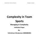 Complexity in Team Sports