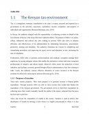 The Kenyan Tax Environment