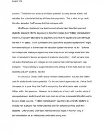 gerald graff hidden intellectualism