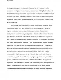 Gerald Graff Hidden Intellectualism Essay