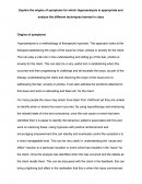 Explain the Origins of Symptoms for Which Hypnoanalysis Is Appropriate and Analyse the Different Techniques Learned in Class