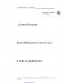 Clinical Practice Guideline: Maintenance Intravenous Fluids in Children