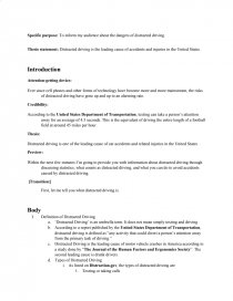 Featured image of post Texting And Driving Informative Speech Outline Download for microsoft word and pdf format