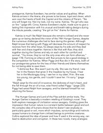 the hunger games essay examples