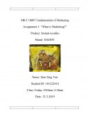 Mkt 10007 Fundamentals of Marketing